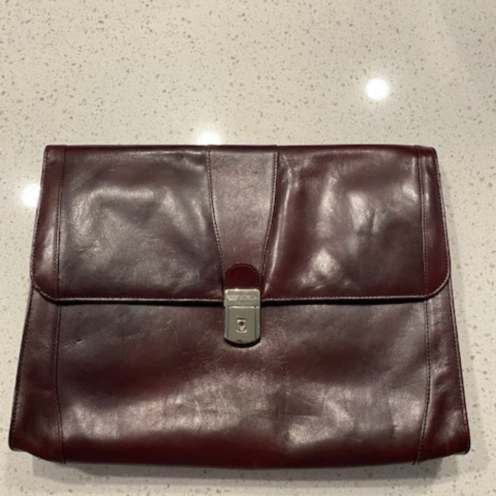 BOSCA Leather Portfolio Briefcase